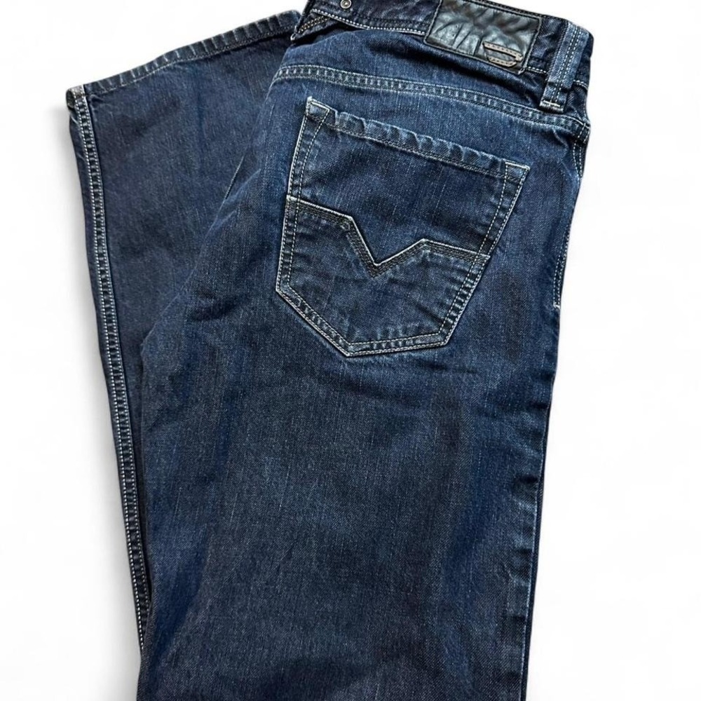 Diesel Mens Jeans 33x32 Blue Larkee 0088z Regular Straight Denim Indigo